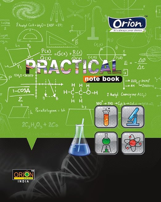 Orion Impressions Practical Laboratory Book (27cm x 21cm) 80 Pages,  Type Rule, 70 GSM, Pack of 1)